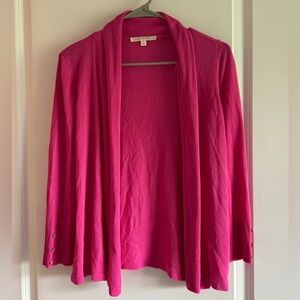 Cyrus Pink Open-Front Cardigan Sweater Lightweight